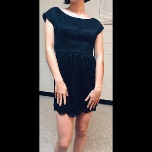BCBGeneration mini black, lace dress.